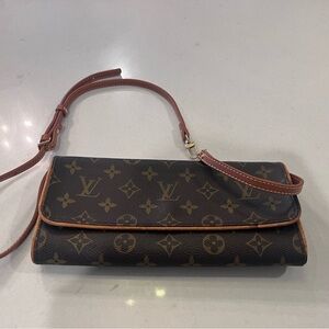 Louis Vuitton Monogram Clutch in Brown and Tan